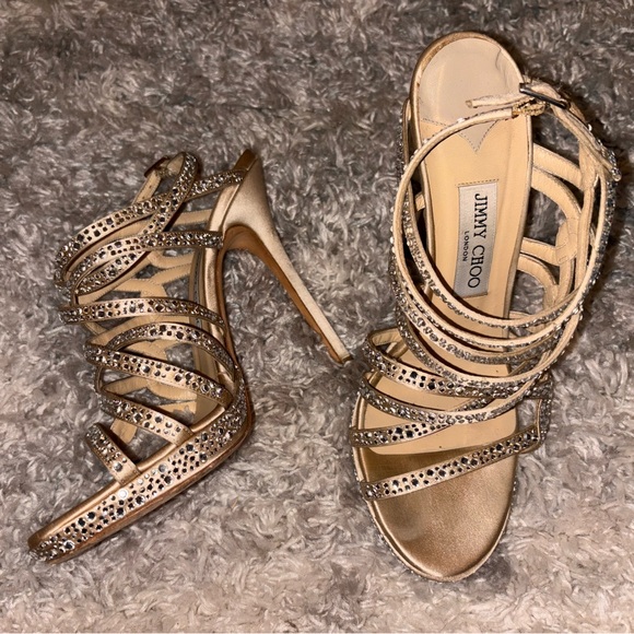 Jimmy Choo Valdia Crystal Sandals - Picture 7 of 12